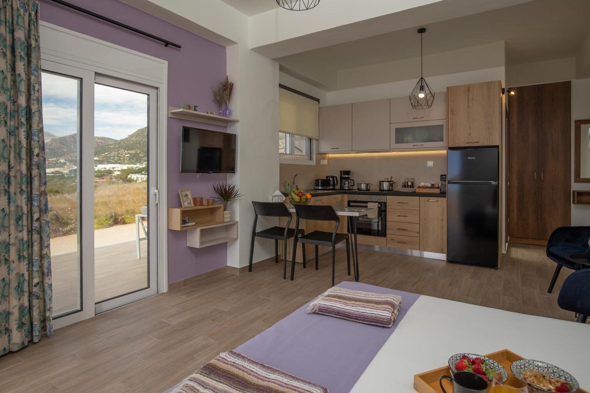 Studio Athena With Panoramic View Of Makrygialos Apartment Pilalimata ภายนอก รูปภาพ